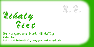 mihaly hirt business card